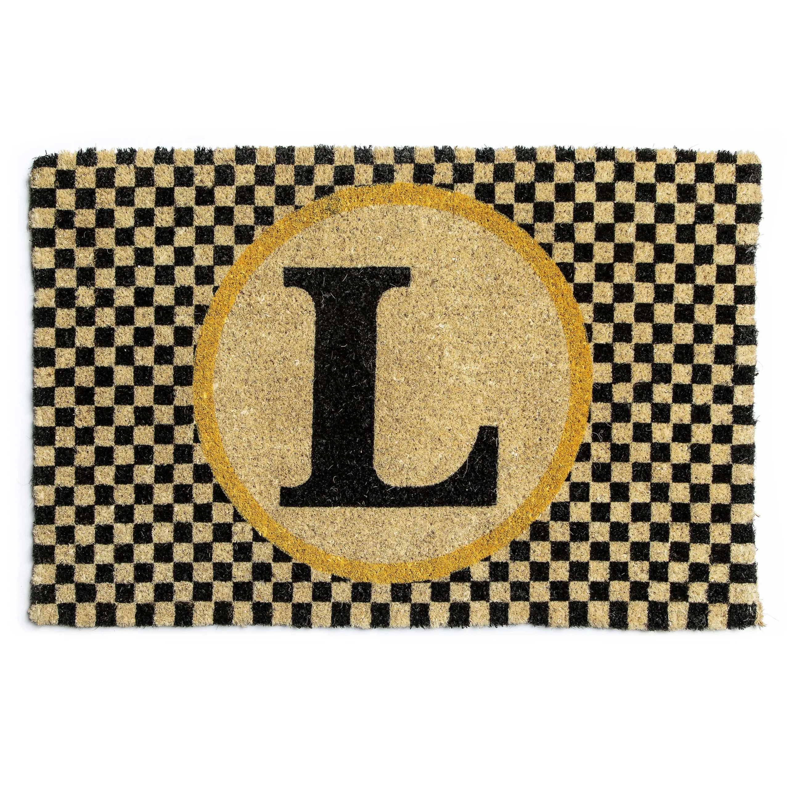 Outdoor|Rugs|MacKenzie-Childs Monogrammed L Entrance Mat