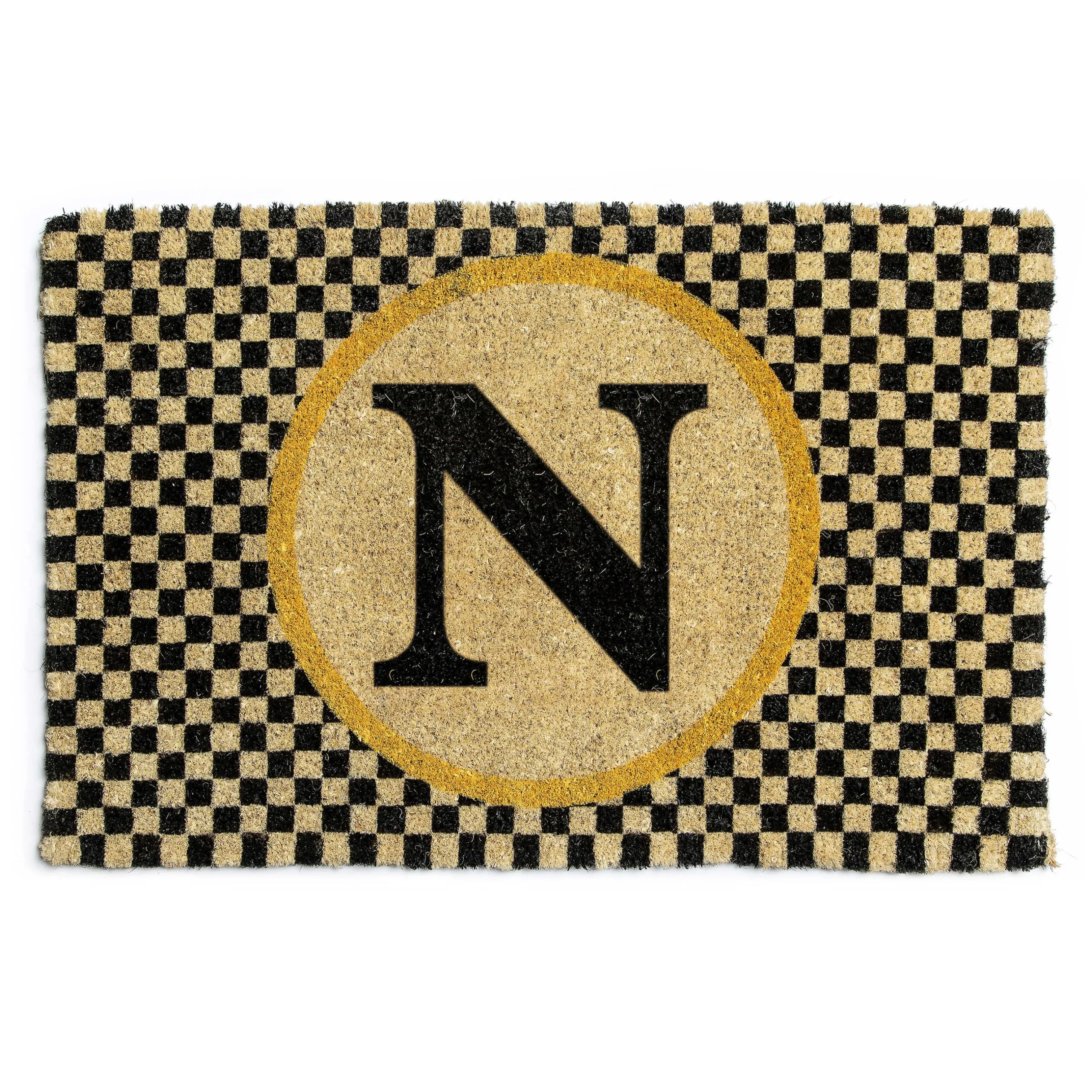 Outdoor|Rugs|MacKenzie-Childs Monogrammed N Entrance Mat