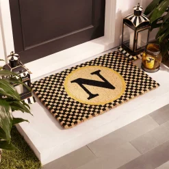 Outdoor|Rugs|MacKenzie-Childs Monogrammed N Entrance Mat