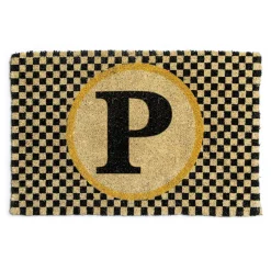Outdoor|Rugs|MacKenzie-Childs Monogrammed P Entrance Mat