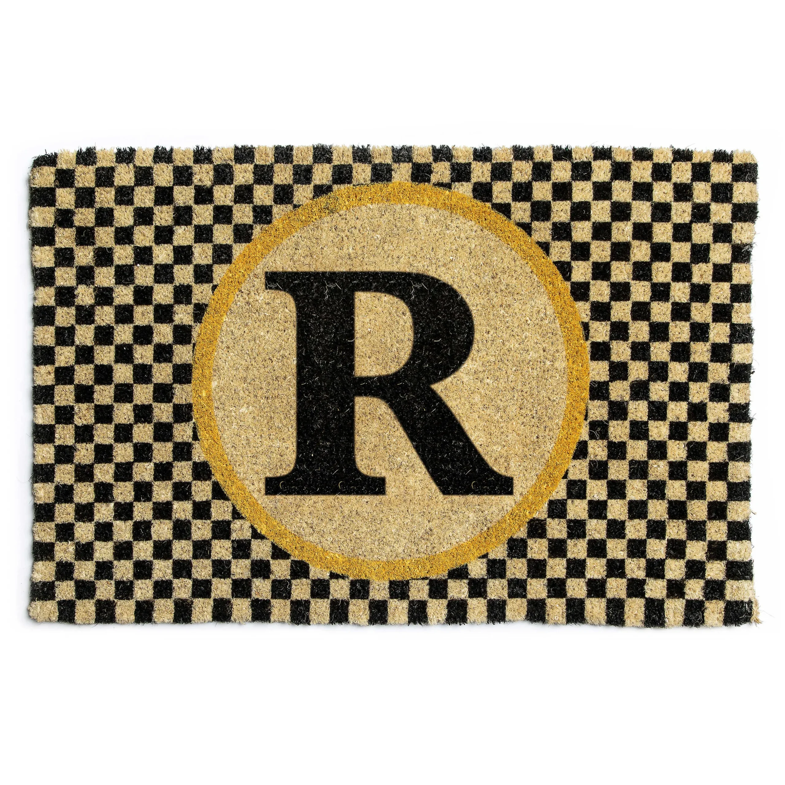 Outdoor|Rugs|MacKenzie-Childs Monogrammed R Entrance Mat