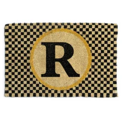 Outdoor|Rugs|MacKenzie-Childs Monogrammed R Entrance Mat