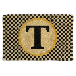 Outdoor|Rugs|MacKenzie-Childs Monogrammed T Entrance Mat