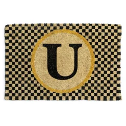 Outdoor|Rugs|MacKenzie-Childs Monogrammed U Entrance Mat