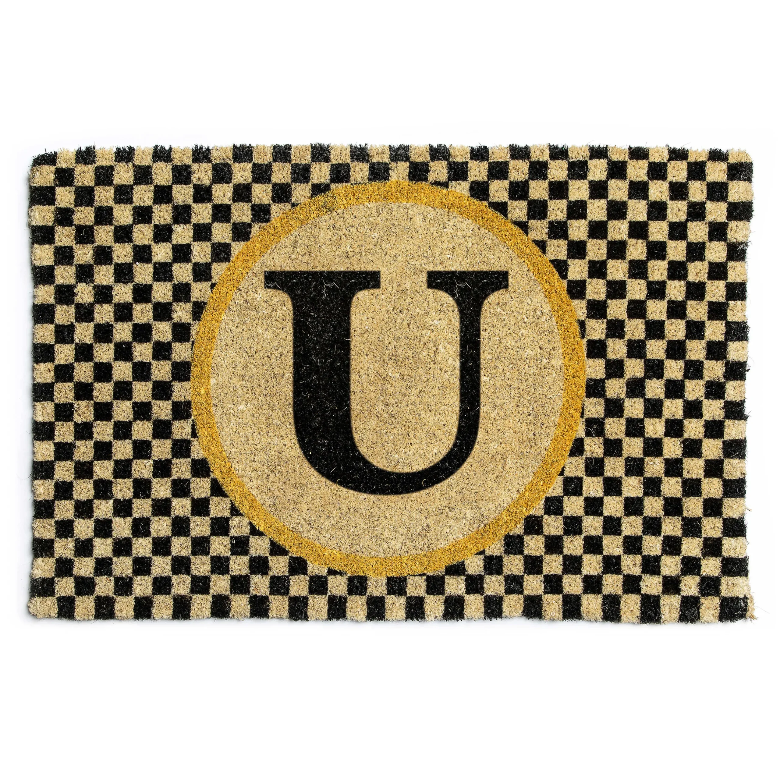 Outdoor|Rugs|MacKenzie-Childs Monogrammed U Entrance Mat