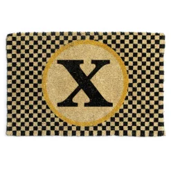 Outdoor|Rugs|MacKenzie-Childs Monogrammed X Entrance Mat