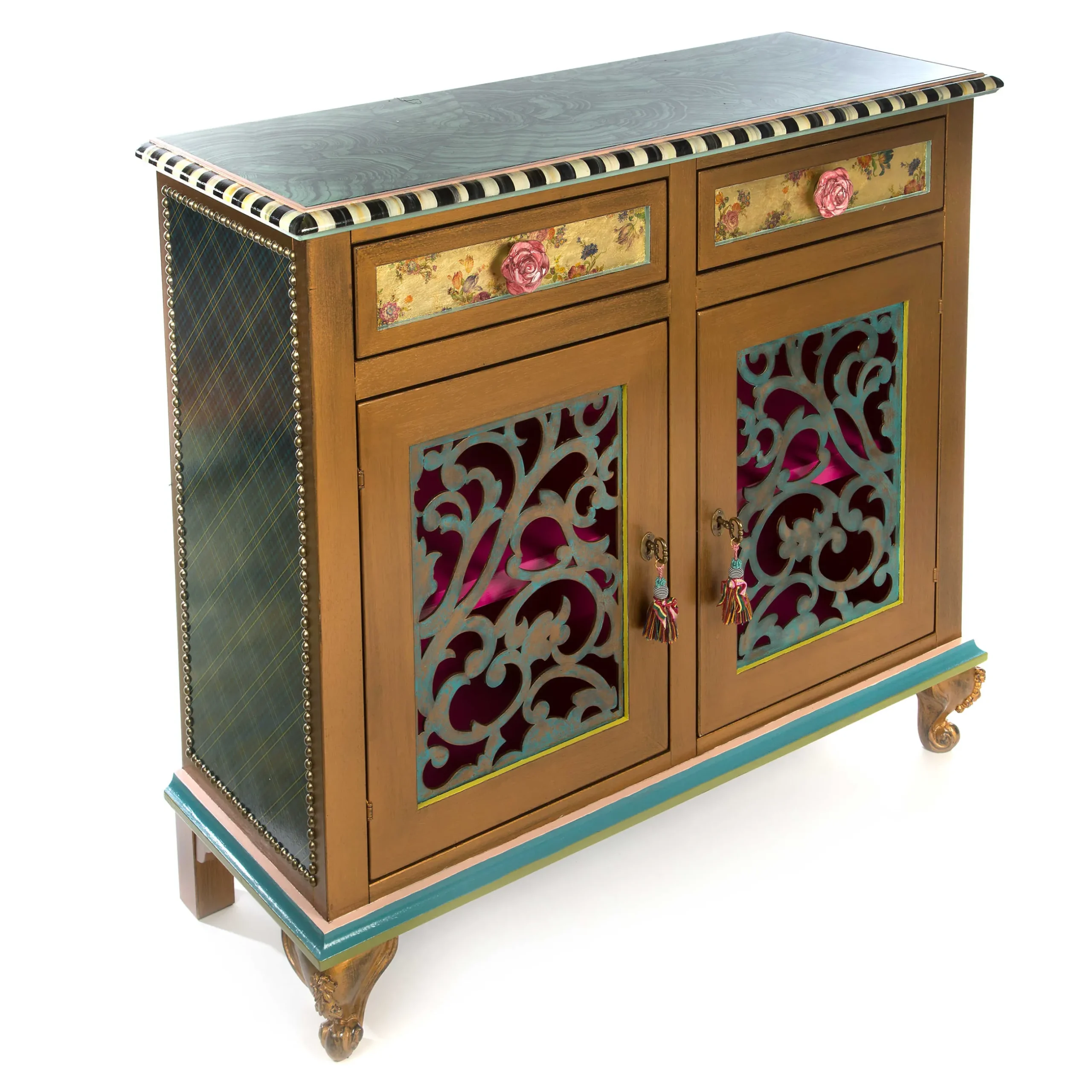Storage Furniture|Living Room|MacKenzie-Childs Moonlight Garden Chest