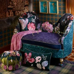 Living Room|MacKenzie-Childs Moonlight Garden Footstool