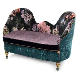 Living Room|MacKenzie-Childs Moonlight Garden Tete-a-Tete Settee