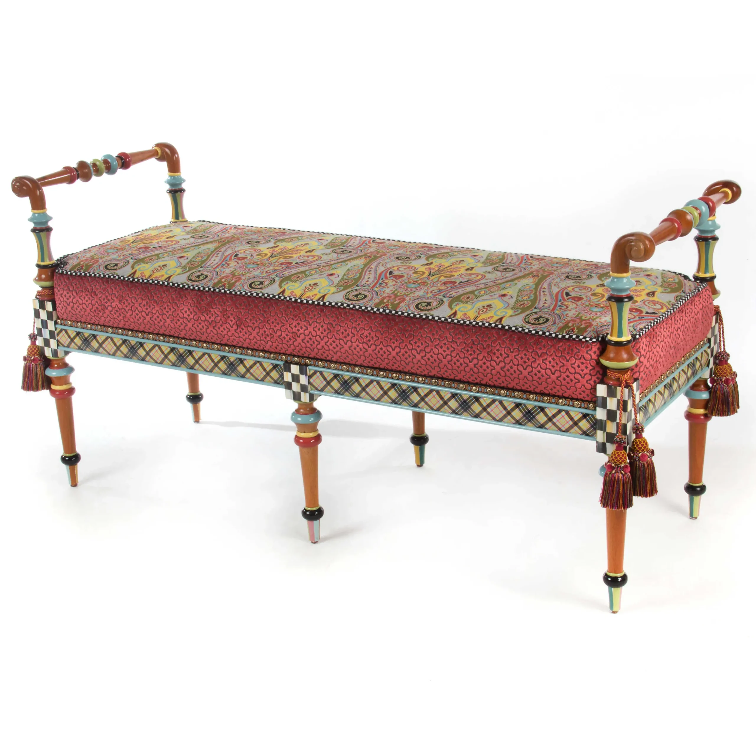 Entryway Furniture|Living Room|MacKenzie-Childs Musette 4' Bench