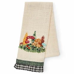 The Fall Shop|Kitchen & Table Linens|MacKenzie-Childs Mushroom Applique Dish Towel
