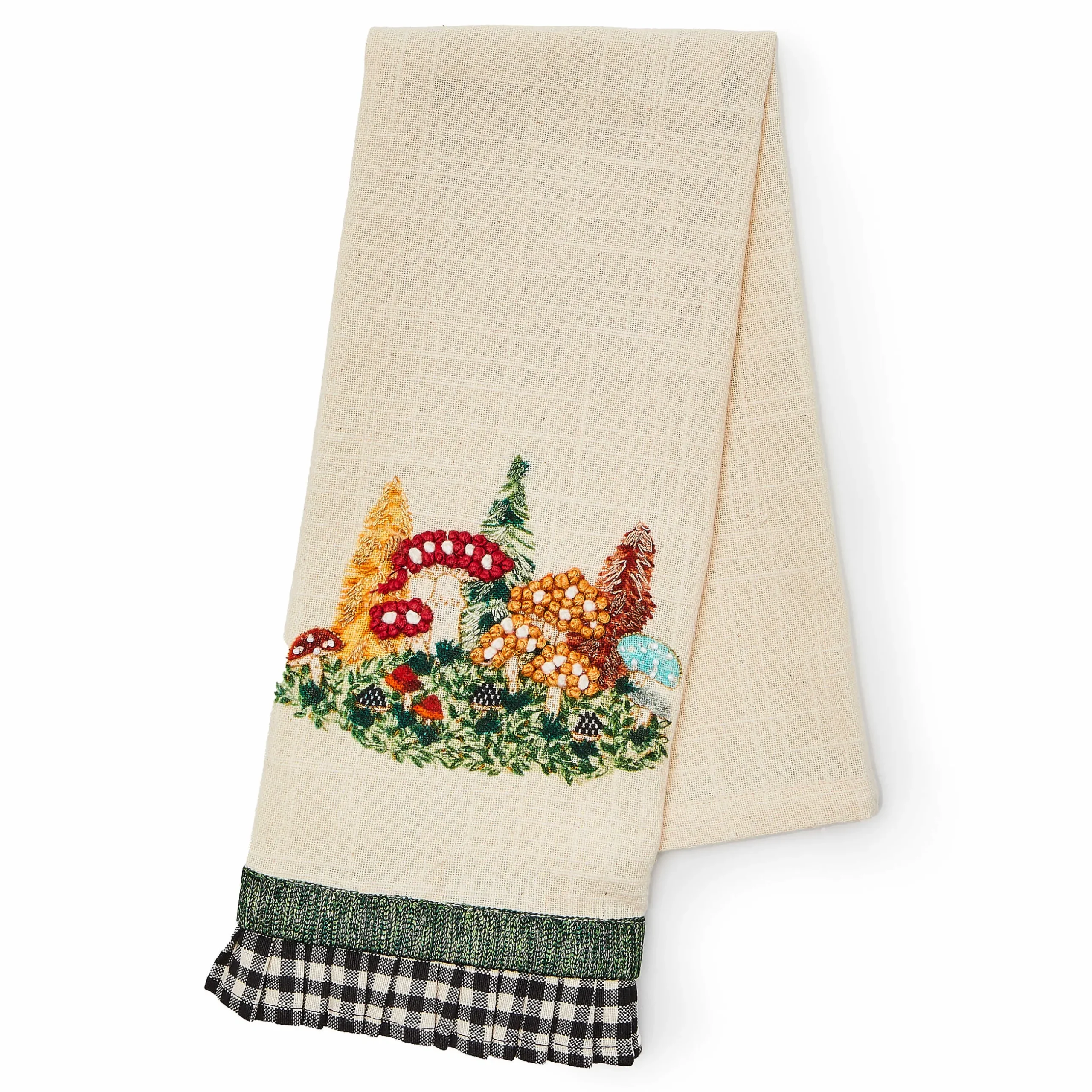 The Fall Shop|Kitchen & Table Linens|MacKenzie-Childs Mushroom Applique Dish Towel