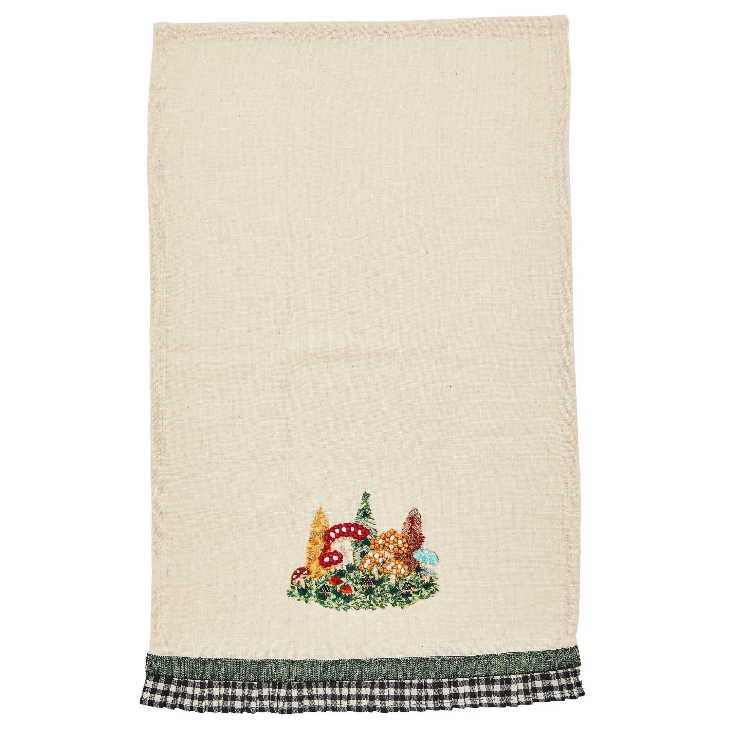 The Fall Shop|Kitchen & Table Linens|MacKenzie-Childs Mushroom Applique Dish Towel