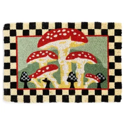 The Fall Shop|Rugs|MacKenzie-Childs Mushroom  Check Border Entrance Mat