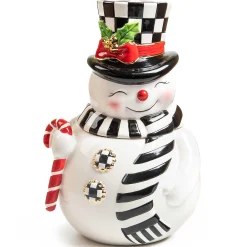 Kitchen Storage & Organization|MacKenzie-Childs Nostalgia Snowman Cookie Jar