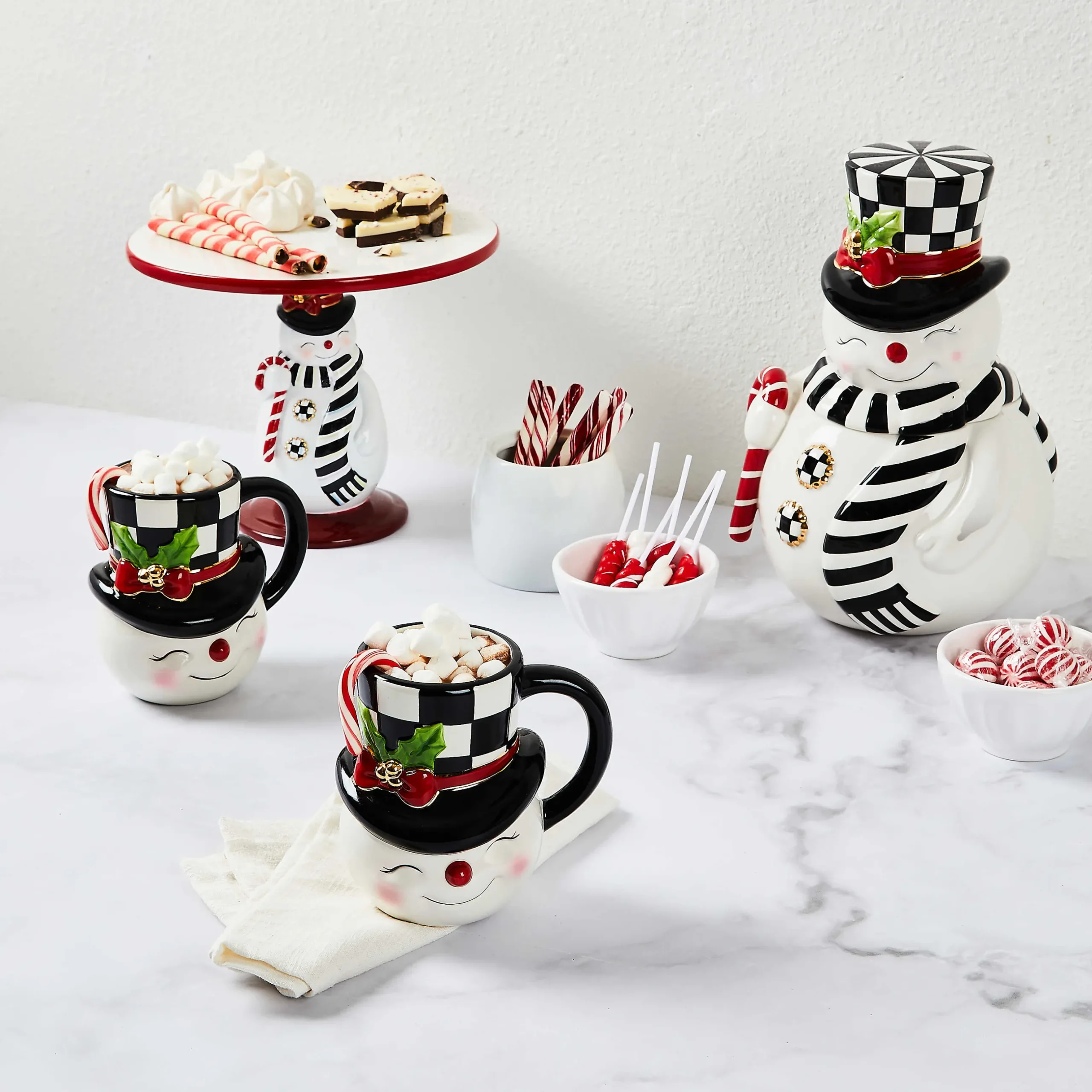 Kitchen Storage & Organization|MacKenzie-Childs Nostalgia Snowman Cookie Jar