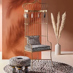 Living Room|MacKenzie-Childs Ocelot Tuffet