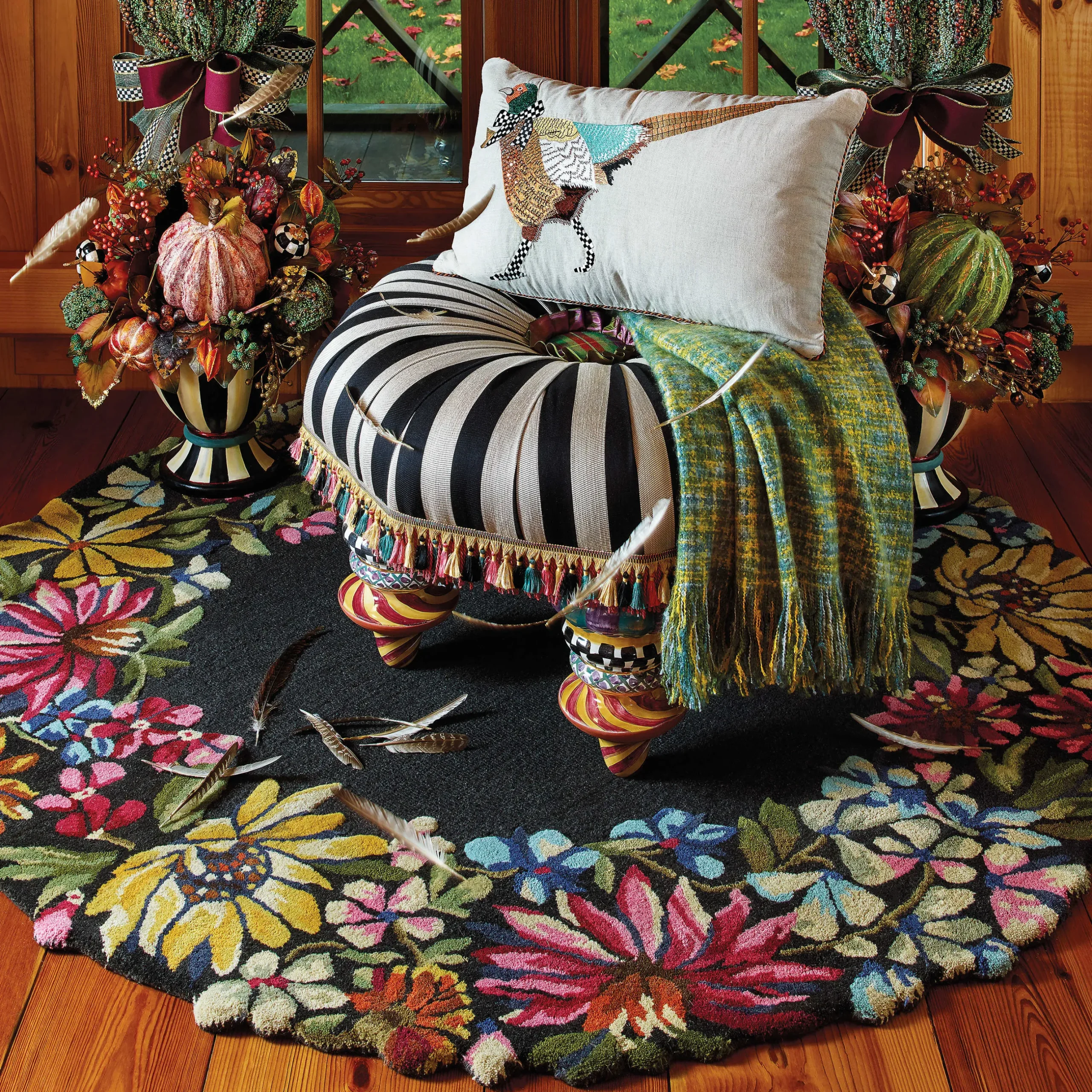 Living Room|MacKenzie-Childs On Wall Street Setting Seat