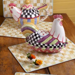 Table Accessories|Kitchen & Table Linens|MacKenzie-Childs Parchment Check Cork Back Placemats, Set of 4
