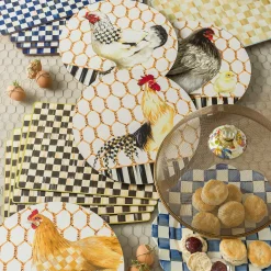 Table Accessories|Kitchen & Table Linens|MacKenzie-Childs Parchment Check Cork Back Placemats, Set of 4