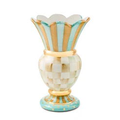 Room Accents|MacKenzie-Childs Parchment Check Great Vase