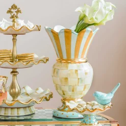 Room Accents|MacKenzie-Childs Parchment Check Great Vase