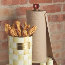 Kitchen Storage & Organization|MacKenzie-Childs Parchment Check Utensil Holder