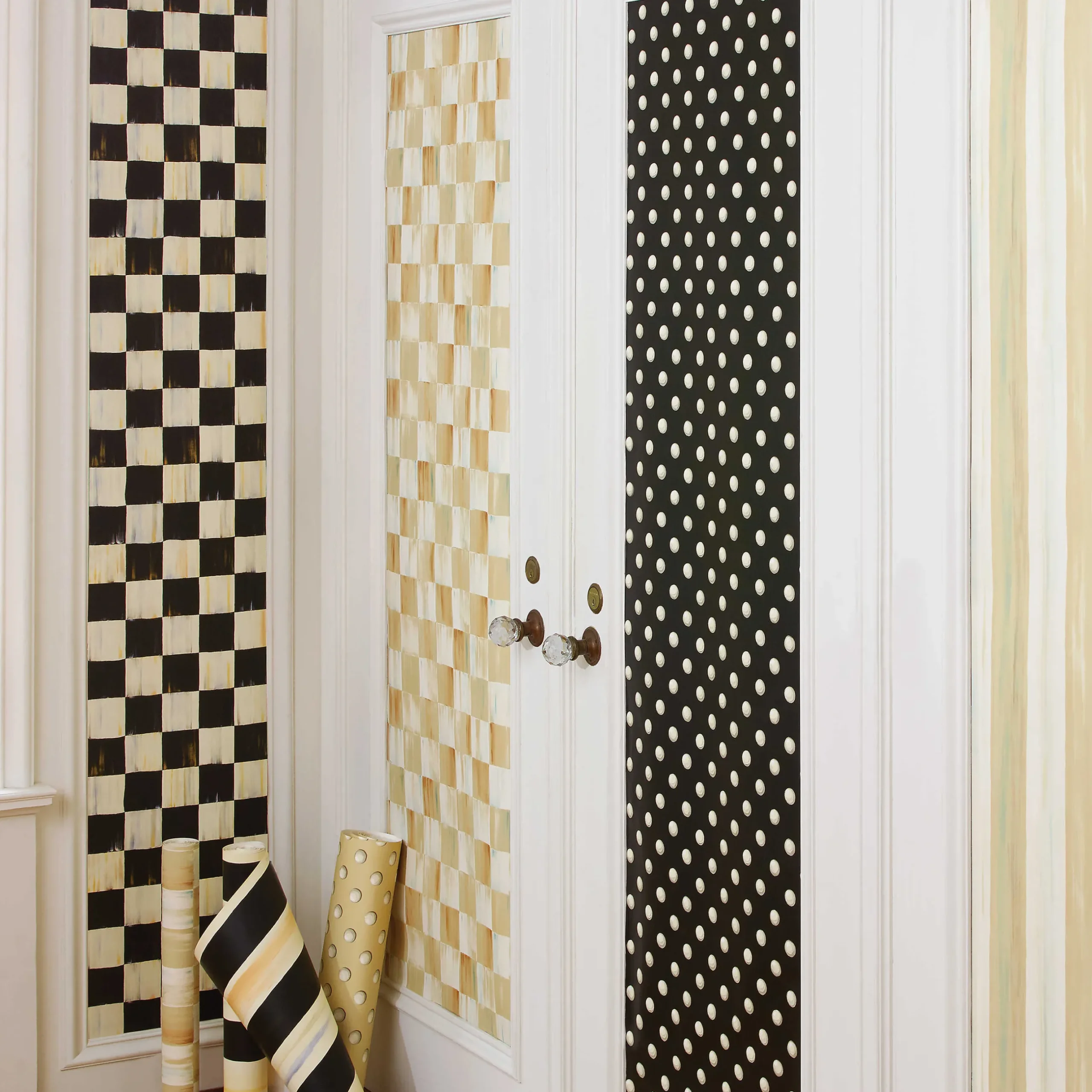 Finishing Touches|Room Accents|MacKenzie-Childs Parchment Check Wallpaper