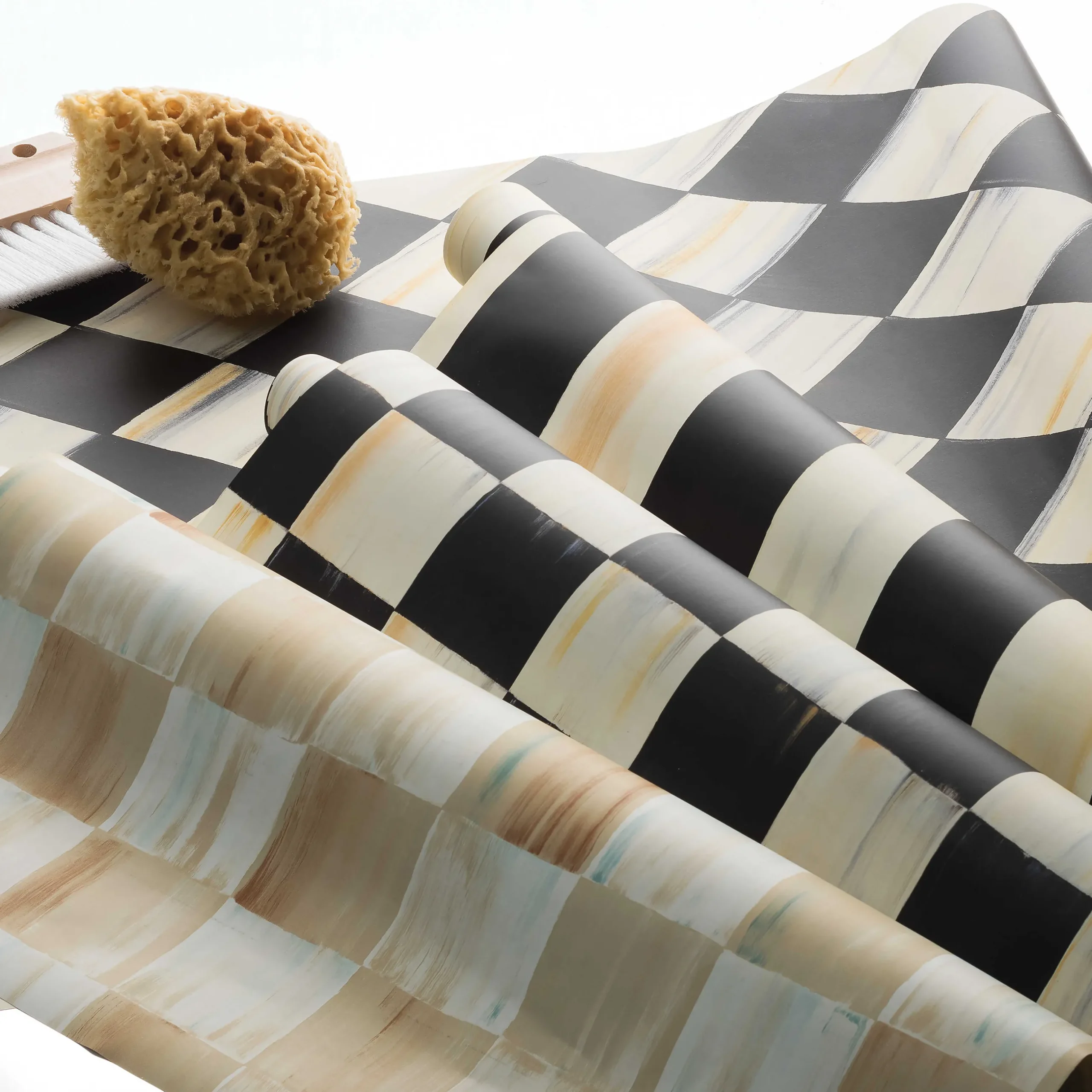 Finishing Touches|Room Accents|MacKenzie-Childs Parchment Check Wallpaper