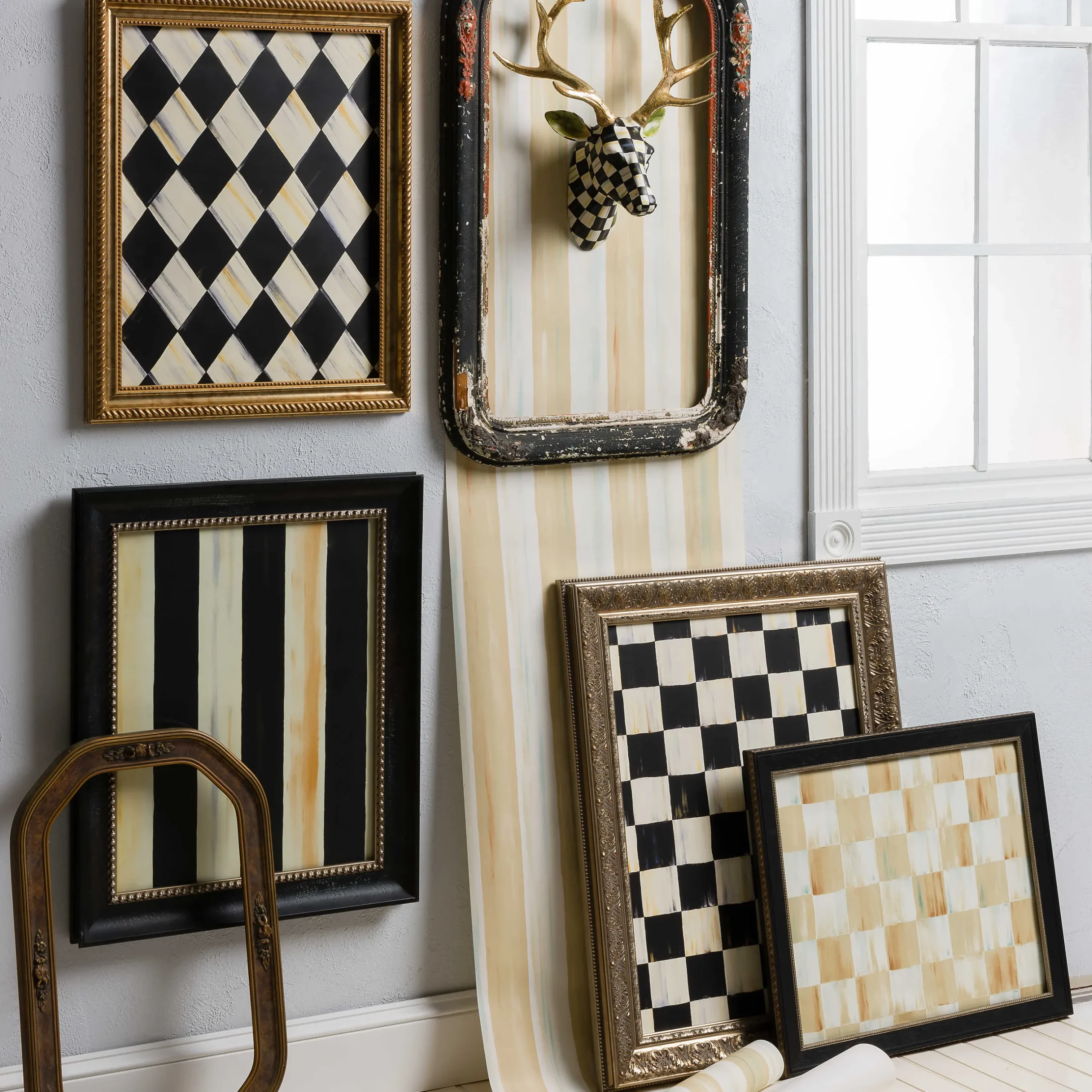 Finishing Touches|Room Accents|MacKenzie-Childs Parchment Stripe Wallpaper