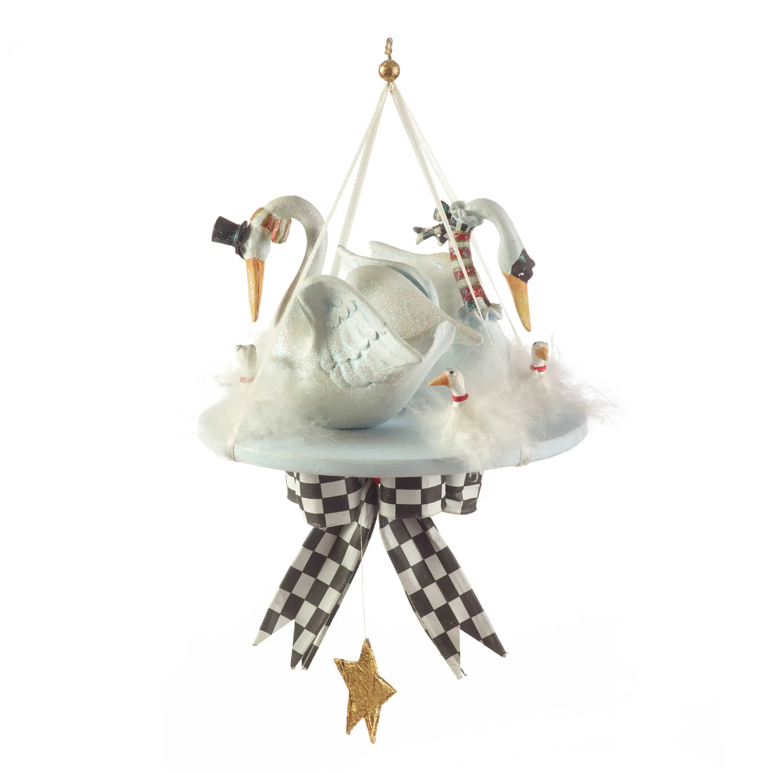 Holiday|MacKenzie-Childs Patience Brewster 12 Days 7 Swans a-Swimming Ornament
