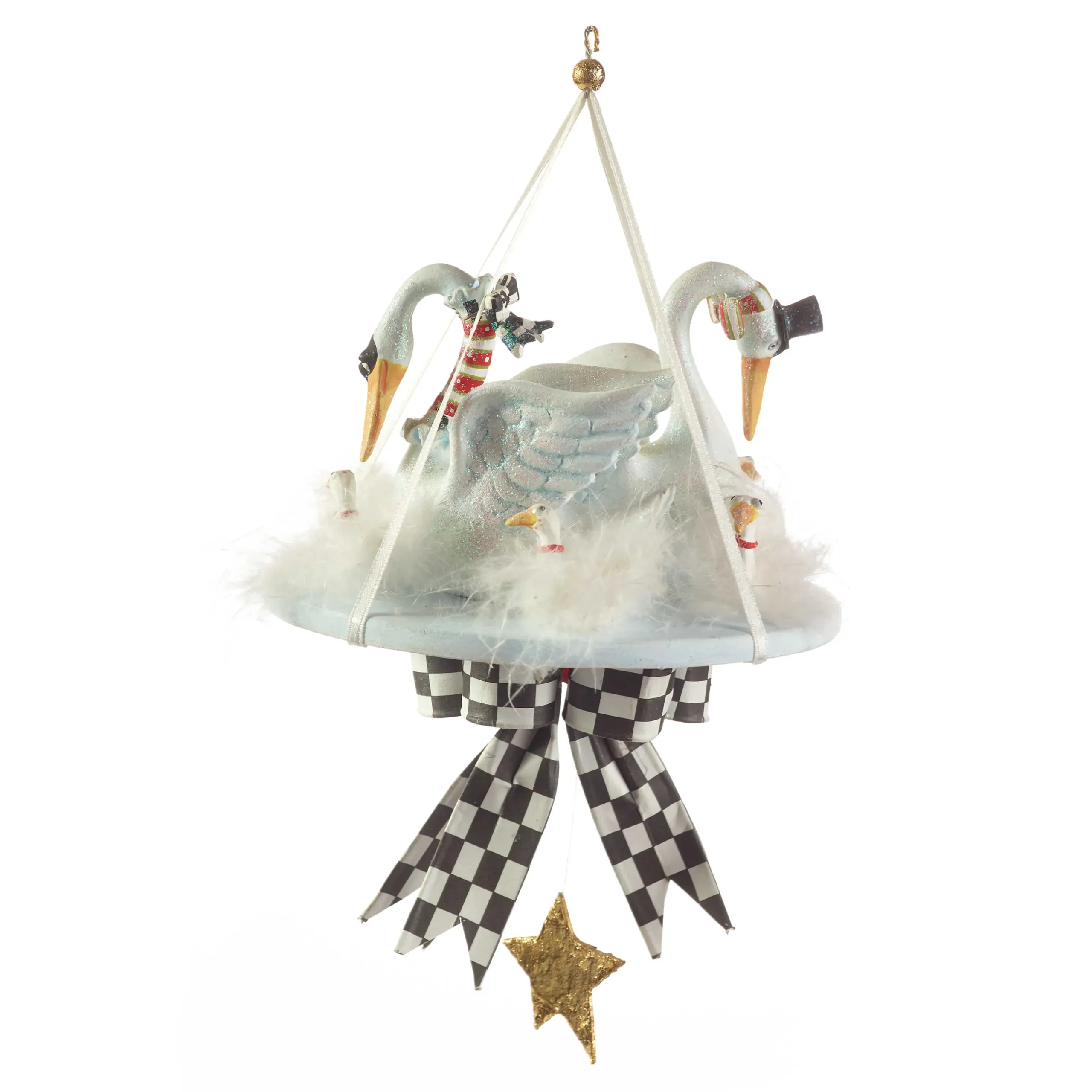 Holiday|MacKenzie-Childs Patience Brewster 12 Days 7 Swans a-Swimming Ornament