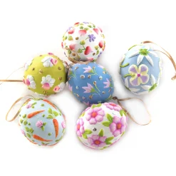 Easter|Spring|MacKenzie-Childs Patience Brewster Bright Floral Eggs, Set of 6