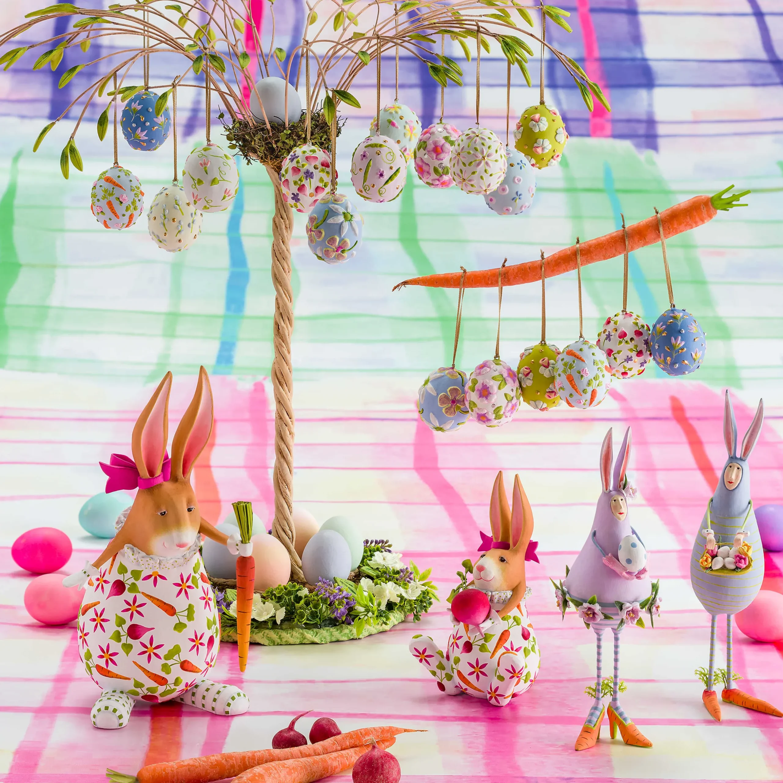 Easter|Spring|MacKenzie-Childs Patience Brewster Bright Floral Eggs, Set of 6