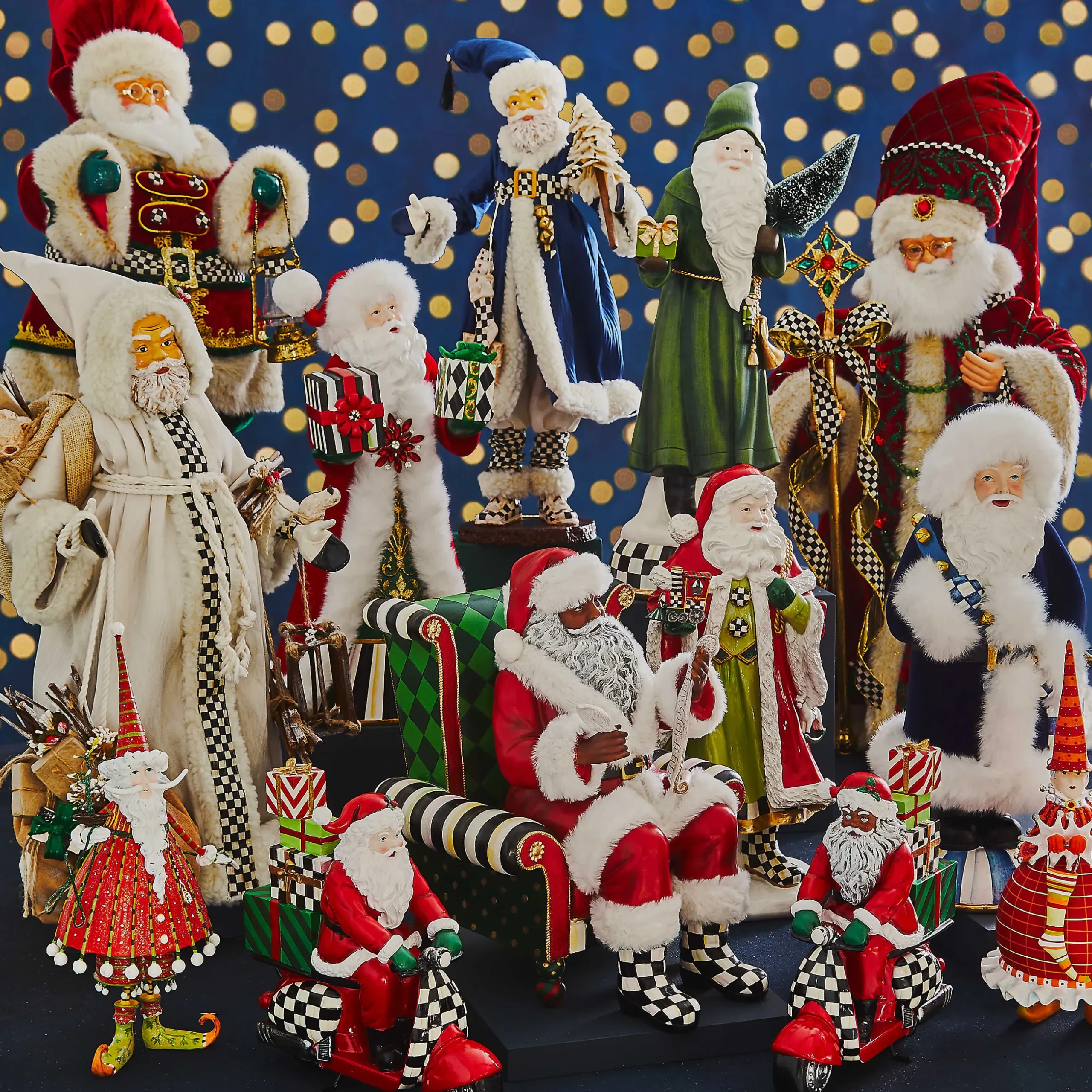 Holiday|Room Accents|MacKenzie-Childs Patience Brewster Dash Away Dashing Santa Figure