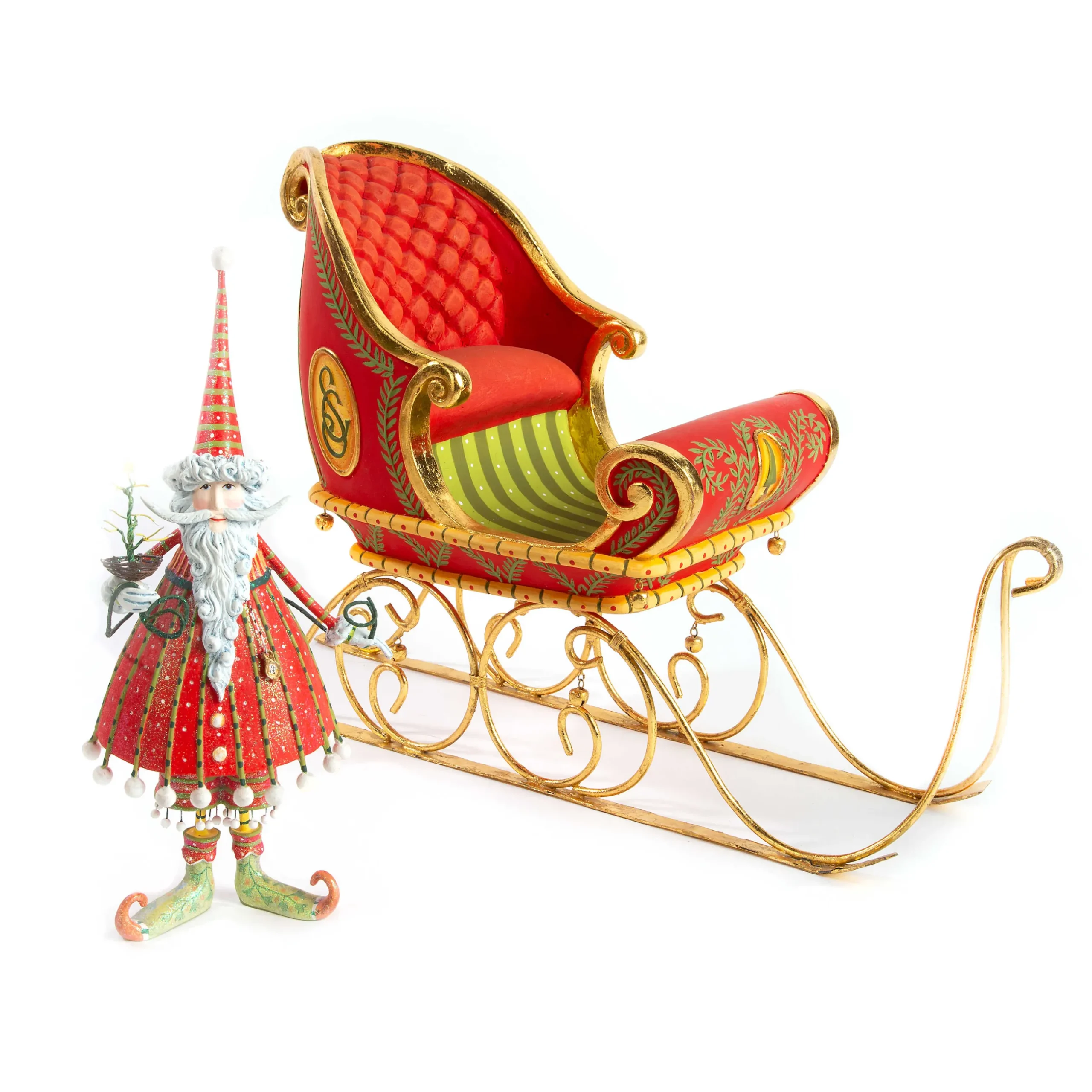 Holiday|Room Accents|MacKenzie-Childs Patience Brewster Dash Away Dashing Santa Figure