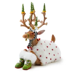 Holiday|Room Accents|MacKenzie-Childs Patience Brewster Dash Away Sitting Blitzen Reindeer Figure