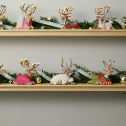 Holiday|Room Accents|MacKenzie-Childs Patience Brewster Dash Away Sitting Blitzen Reindeer Figure