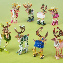 Holiday|MacKenzie-Childs Patience Brewster Dash Away Reindeer Mini Ornaments Set