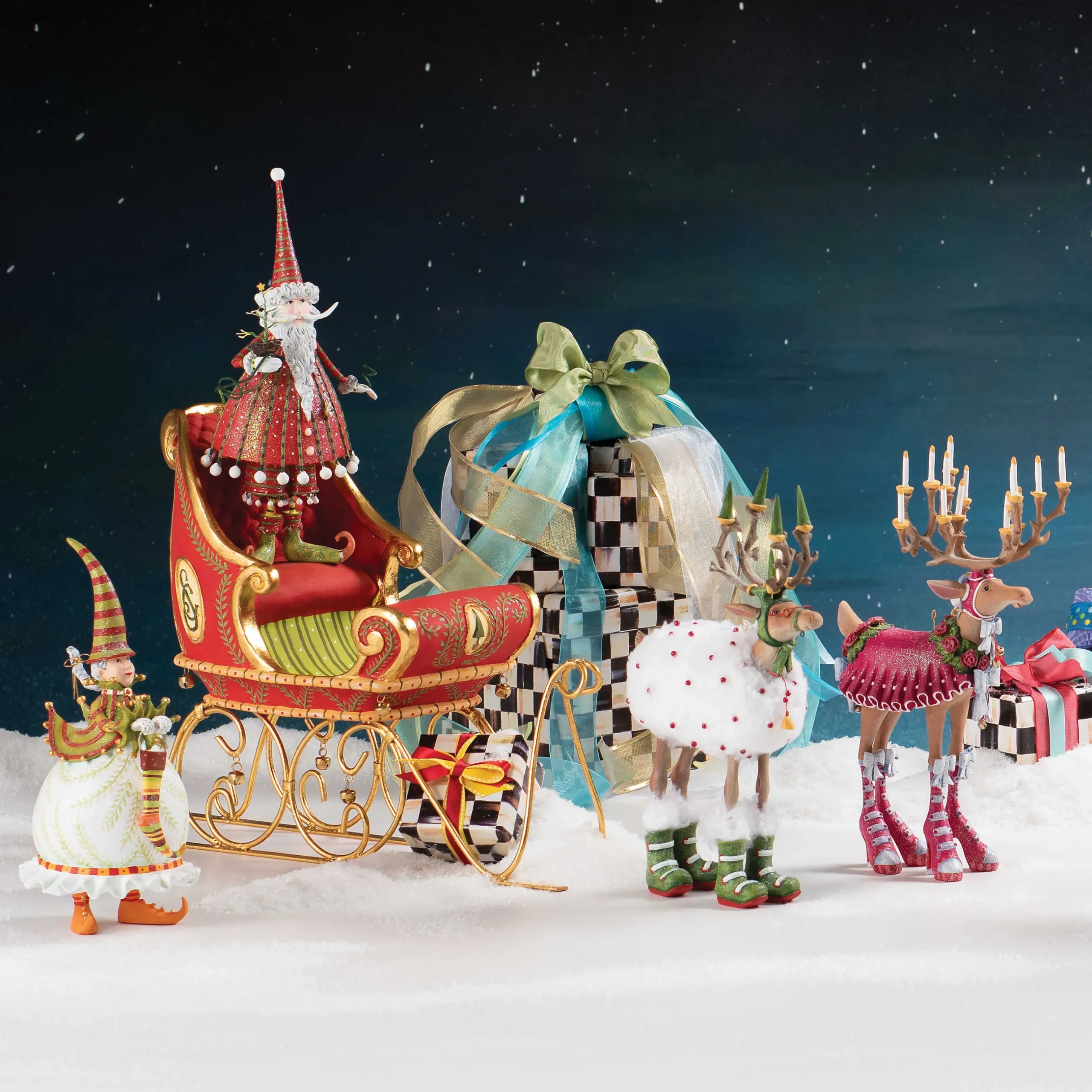 Holiday|Room Accents|MacKenzie-Childs Patience Brewster Dash Away Mrs. Santa Figure
