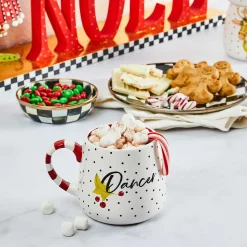 Holiday|Drinkware|MacKenzie-Childs Patience Brewster Dash Away Reindeer Mugs, Set of 4