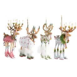 Holiday|MacKenzie-Childs Patience Brewster Dash Away Reindeer Ornament Set