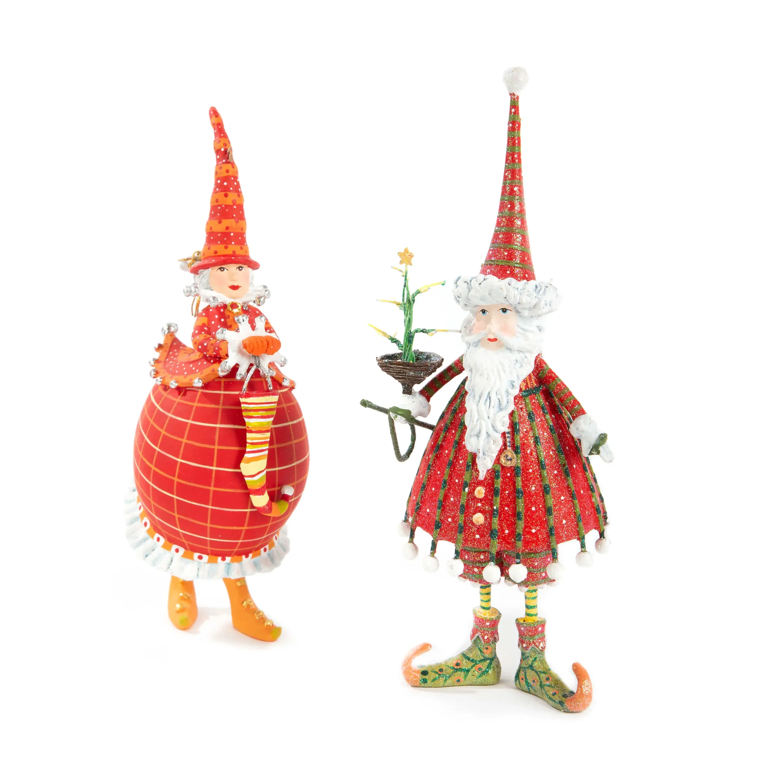 Holiday|MacKenzie-Childs Patience Brewster Dash Away Dashing Santa Ornament