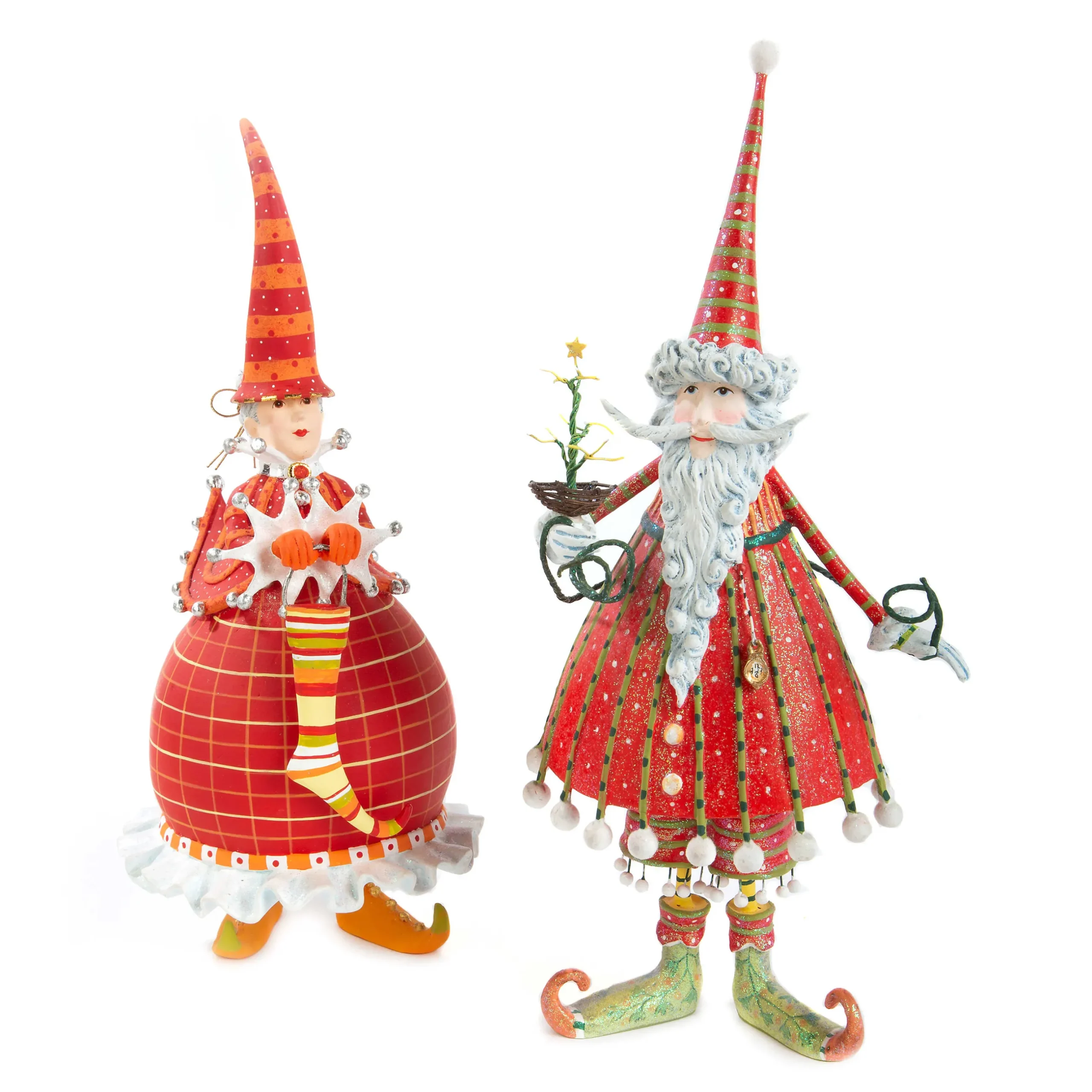 Holiday|Room Accents|MacKenzie-Childs Patience Brewster Dash Away Red Mrs. Santa Figure