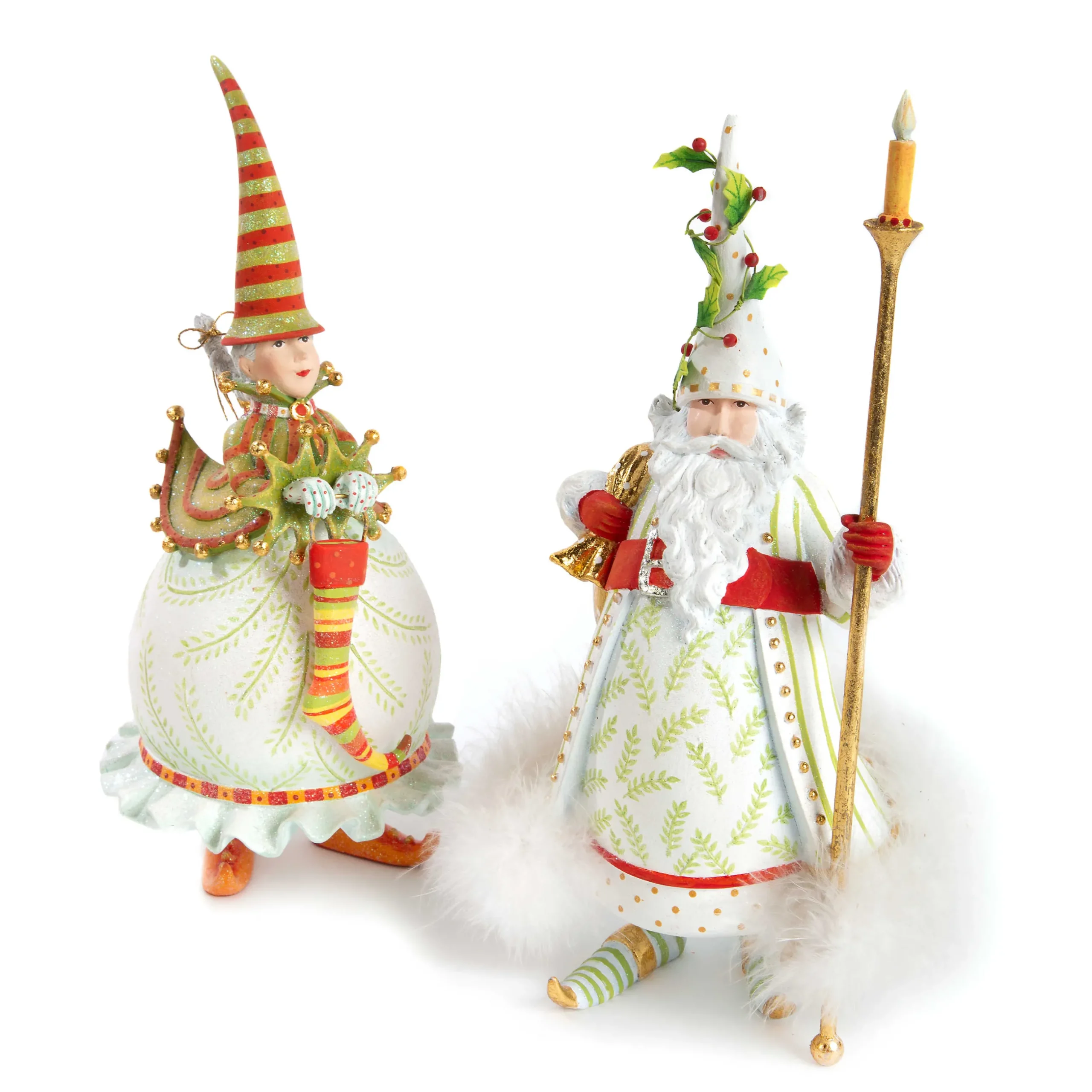 Holiday|Room Accents|MacKenzie-Childs Patience Brewster Dash Away Candlelight Santa Figure