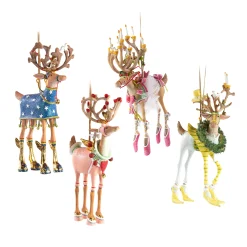 Holiday|MacKenzie-Childs Patience Brewster Dash Away Reindeer Ornament Set-B
