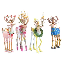 Holiday|MacKenzie-Childs Patience Brewster Dash Away Reindeer Ornament Set-B