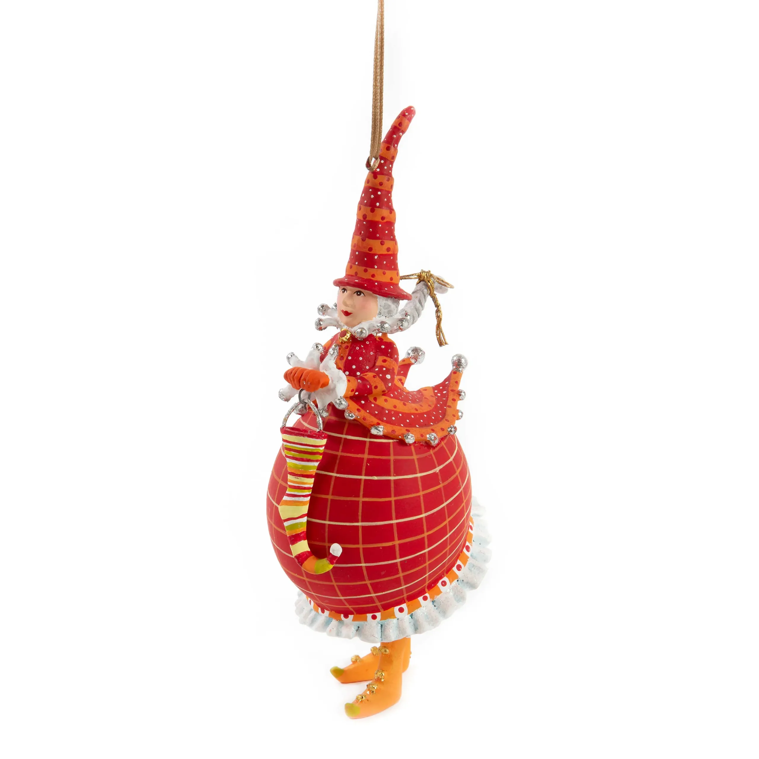 Holiday|MacKenzie-Childs Patience Brewster Dash Away Red Mrs. Santa Ornament
