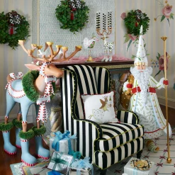 Holiday|Room Accents|MacKenzie-Childs Patience Brewster Dash Away Candlelight Santa Display Figure