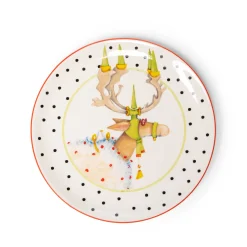 Holiday|Dinnerware & Flatware|MacKenzie-Childs Patience Brewster Dash Away Dessert Plates, Set of 4